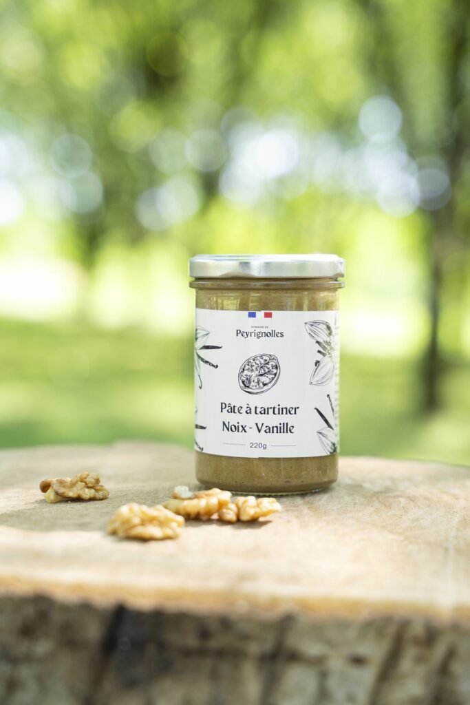 Pâte à tartiner noix-vanille 220 g – Domaine de Peyrignolles